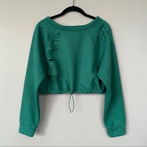 🆕 NWT Fashion Nova All Chills Distressed Pullover